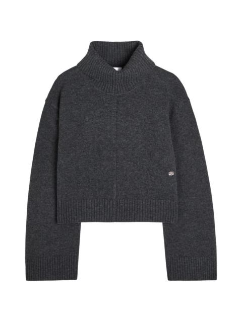 GANNI roll-neck wool sweater