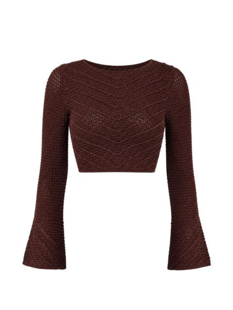 DEVON WINDSOR Erin crochet-knit cropped top