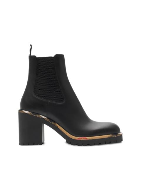 Burberry 85mm check-trim boots