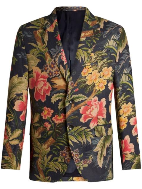 Etro floral-print single-breasted blazer