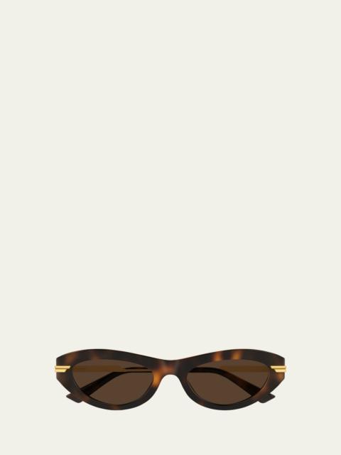 Bottega Veneta BV1368S Cat-Eye Recycled Acetate Sunglasses