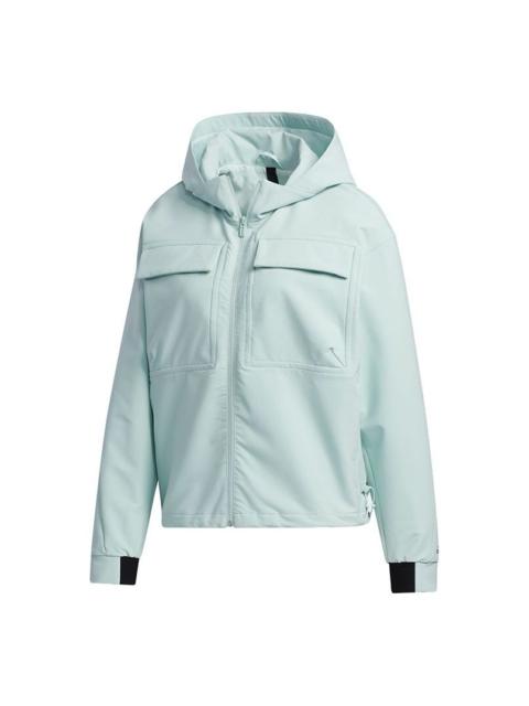 (WMNS) adidas Style Shell Jkt Casual Sports Hooded Jacket Light Blue GR3737