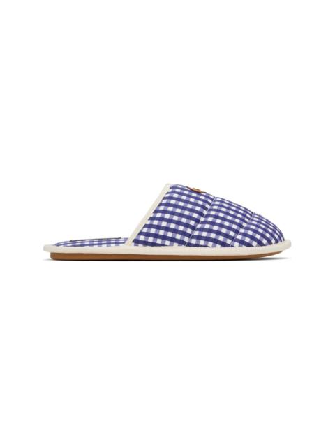 Valentino Blue & White 'Ta Chambre' Slippers