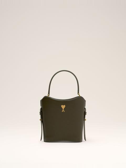 AMI Paris GREEN LEATHER MINI PARIS PARIS BUCKET BAG