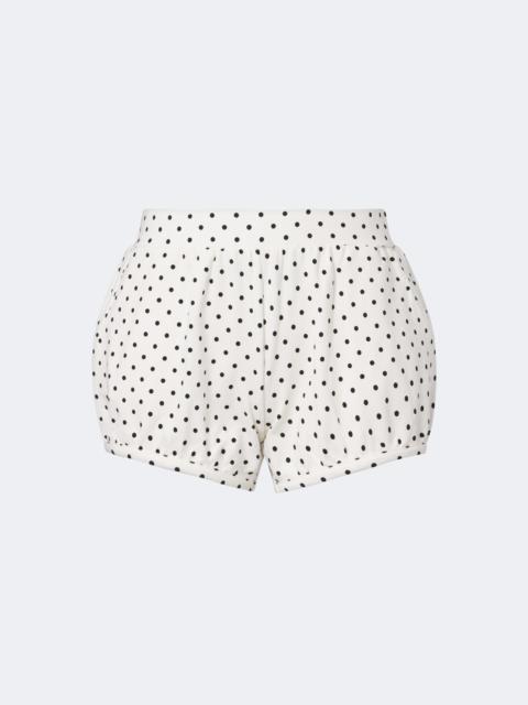 POSSE Tommy polka-dot cotton-blend jersey shorts