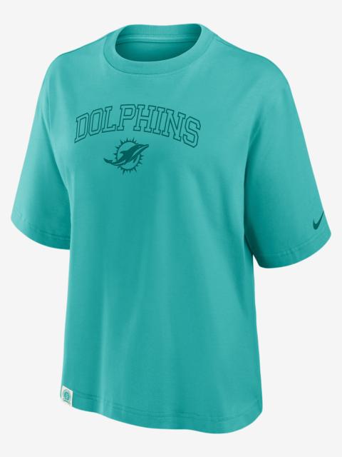 Nike Miami Dolphins Arch Boxy Women's Nike NFL T-Shirt