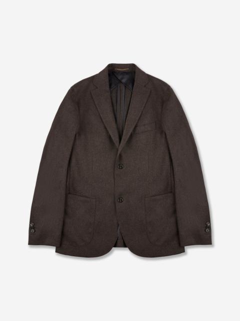 SLOWEAR Slim fit wool and cashmere flannel jacket