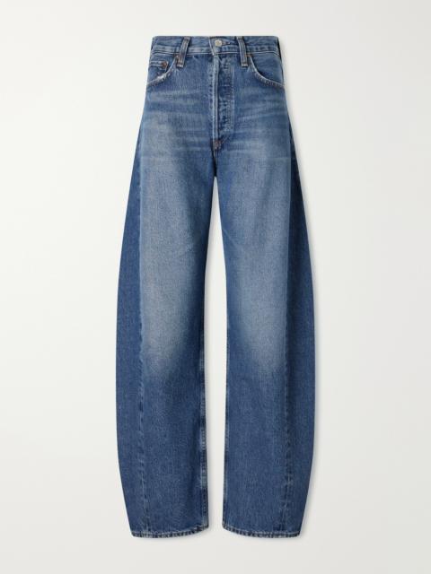 AGOLDE Luna Pieced High-rise Barrel-leg Jeans