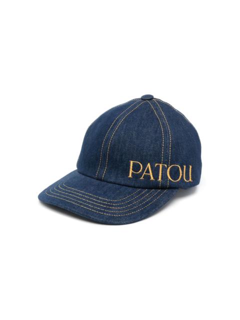 logo-embroidered denim baseball cap