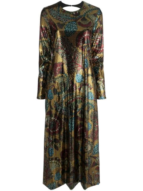 La DoubleJ Swank sequinned floral-print dress