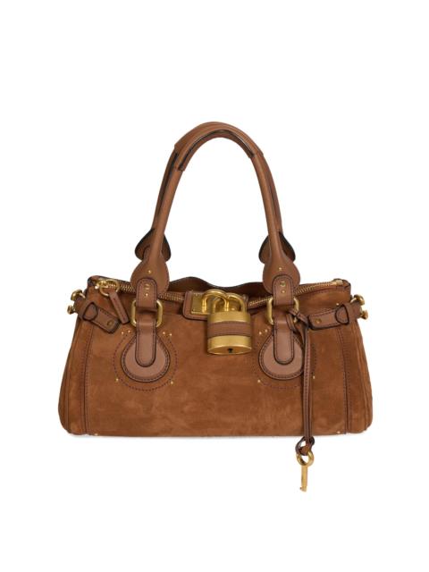 Chloé Women's Paddington Suede Padlock Handbag - Vintage Brown