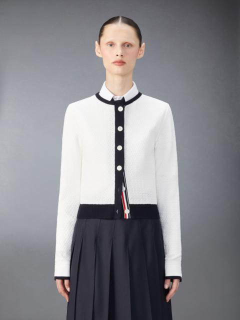 Thom Browne pointelle-knit cotton cardigan