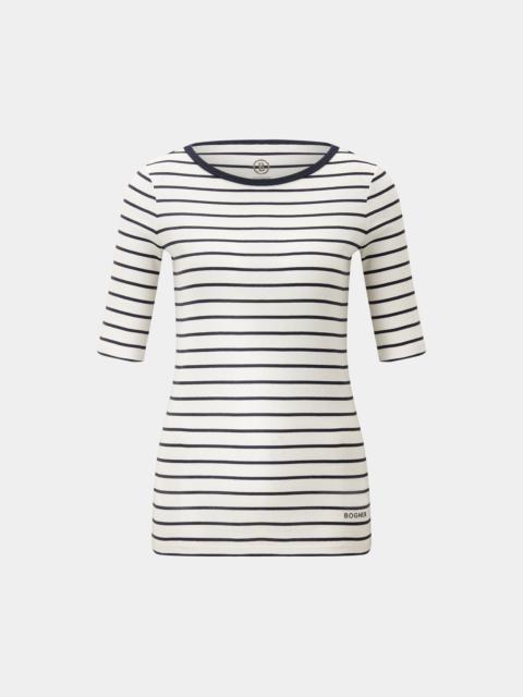 BOGNER Louna T-shirt in White/Dark blue