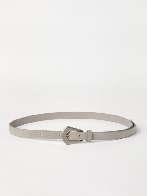 Brunello Cucinelli Suede calfskin belt