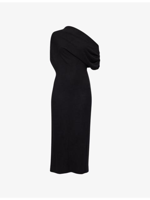 Reformation Iris Asymmetric Knit Midi Dress