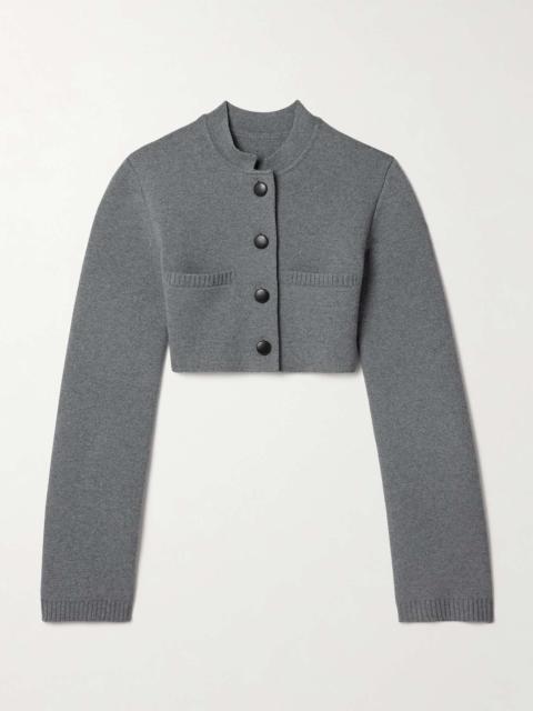 Ello cropped wool-blend cardigan