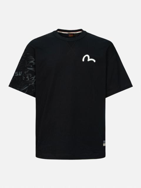 EVISU ALLOVER KOI SEAGULL AND BRUSHSTROKE PRINT LOOSE FIT T-SHIRT