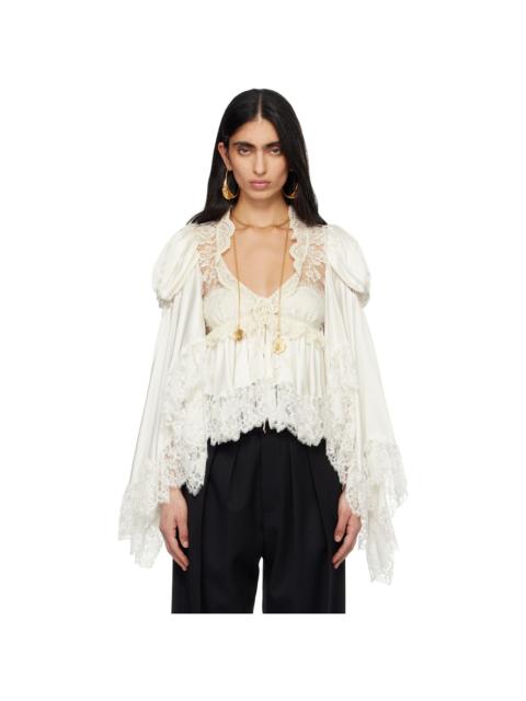 Chloé White Lacey Blouse