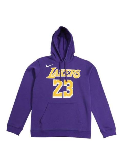 Nike NBA lakers LeBron James Basketball Sports Fleece Lined Pullover Purple AV0401-504