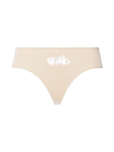 HANRO Belen Embroidered Cotton High Cut Brief