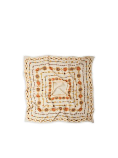 VERSACE printed silk twill scarf 90 cm