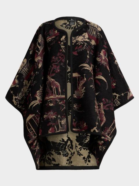 Etro Reversible Jacquard Cape