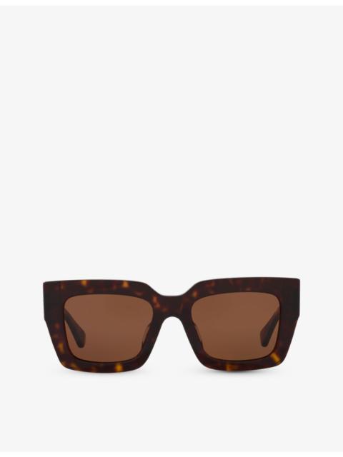 Bottega Veneta 6J000394 BV1212S rectangle-frame acetate sunglasses