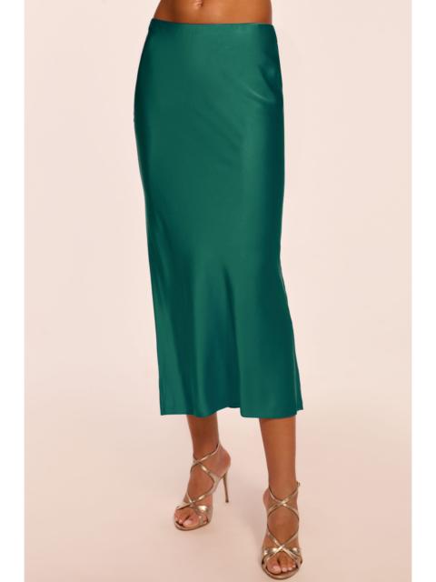 RAMY BROOK Krisia Silk Slip Midi Skirt | DEEP EMERALD