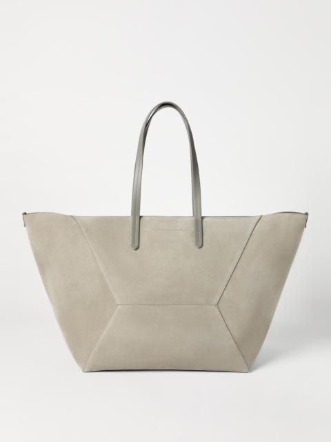 Brunello Cucinelli BC Duo large bag in suede with monili