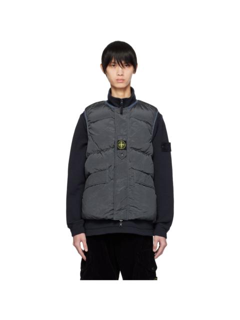 Gray Quilted Reversible Down Vest