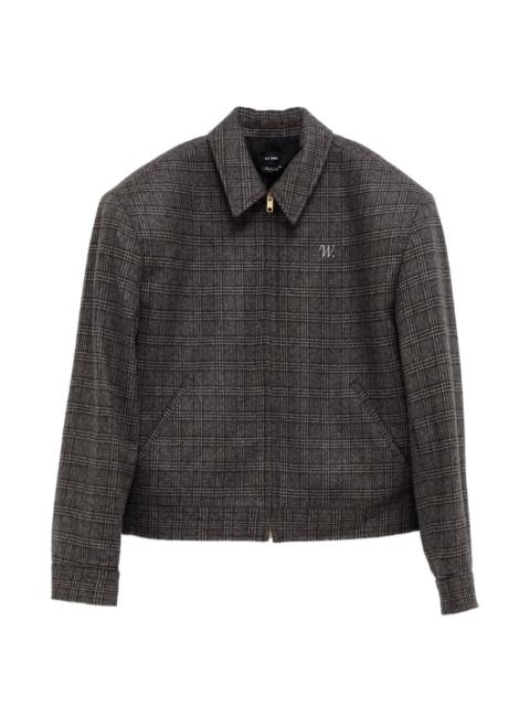 WILLY CHAVARRIA check-pattern embroidered-logo shirt jacket
