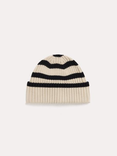 TOTEME Signature stripe beanie light sand