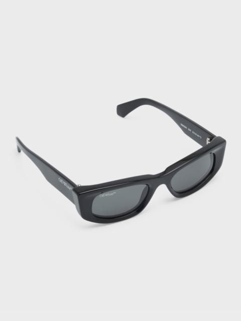 Off-White Men's Matera Acetate Rectangle Sunglasses