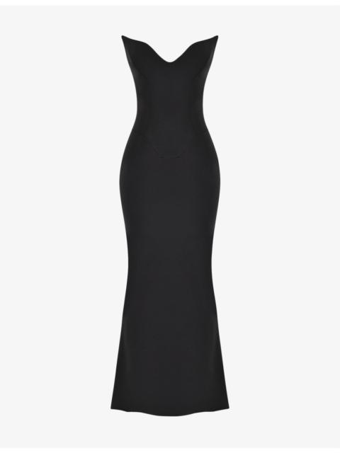 House of CB Sabine strapless corset stretch-woven maxi dress