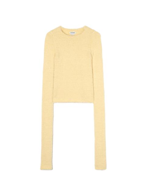 SUNNEI EXTRA-LONG SLEEVES FLUFFY TOP / light yellow