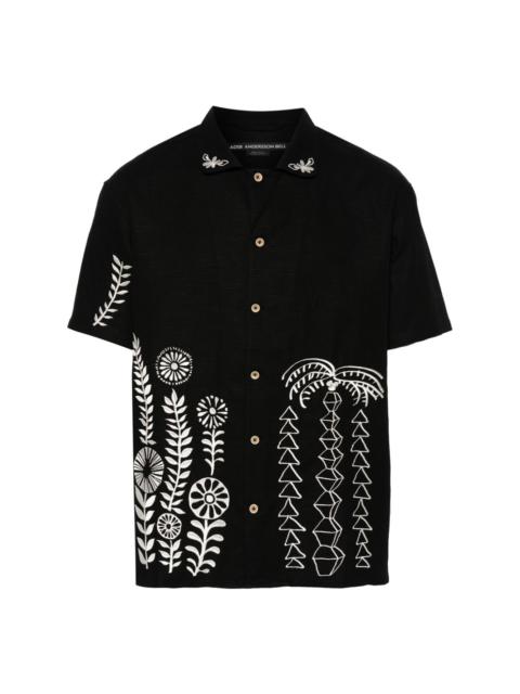 embroidered textured shirt