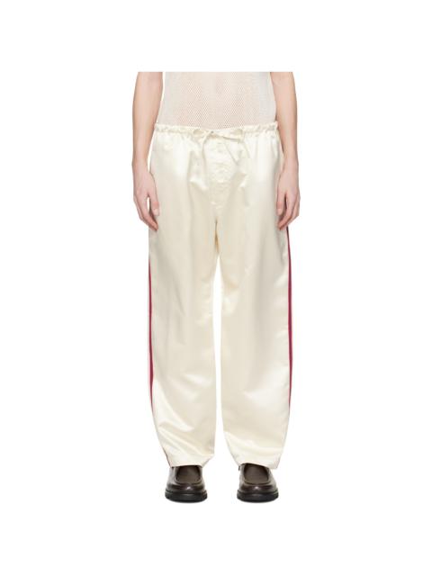 【関税込み】Bode オフホワイト Redtail Pajama トラウザーズ BODE Off-White Redtail Pyjama Pants | REVERSIBLE