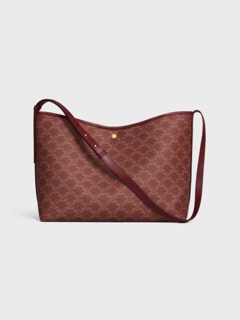 CELINE SOFT SHOPPER BAG IN TRIOMPHE CANVAS AND CALFSKIN