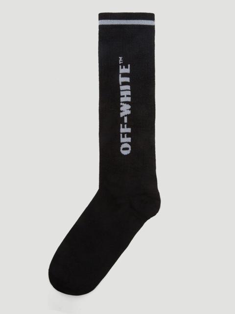 Off-White Lurex Checkerboard Socks