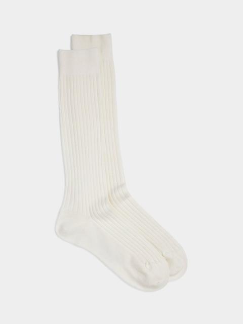 TODD SNYDER Merino Dress Sock in White