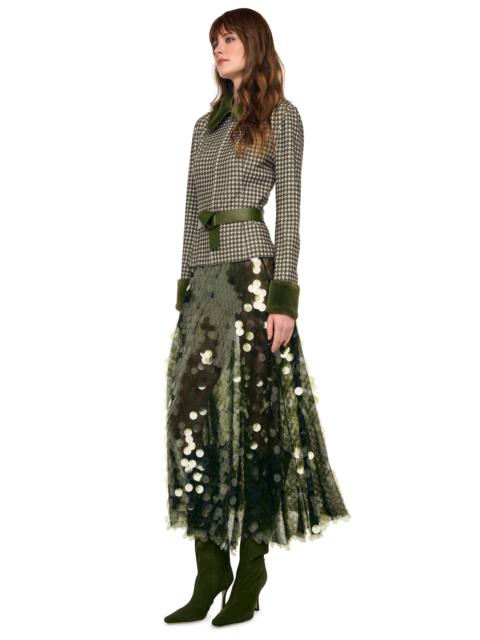 NORMA KAMALI FLARED SKIRT TO MIDCALF