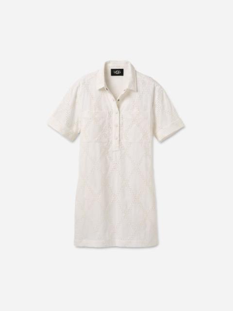UGG Inya Dress UGG®Eyelet Cotton Dresses in Nimbus
