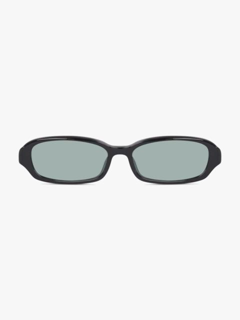 SAINT LAURENT SL 871 ROUND SUNGLASSES | BLACK/BLUE