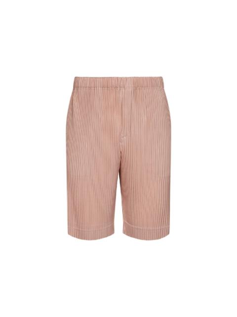 ISSEY MIYAKE Natural wine red COLOR PLEATS 2 Bermuda shorts