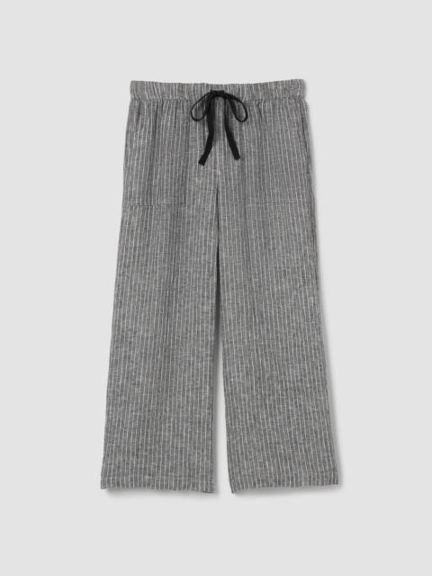 EILEEN FISHER Puckered Organic Linen Wide-Leg Pant
