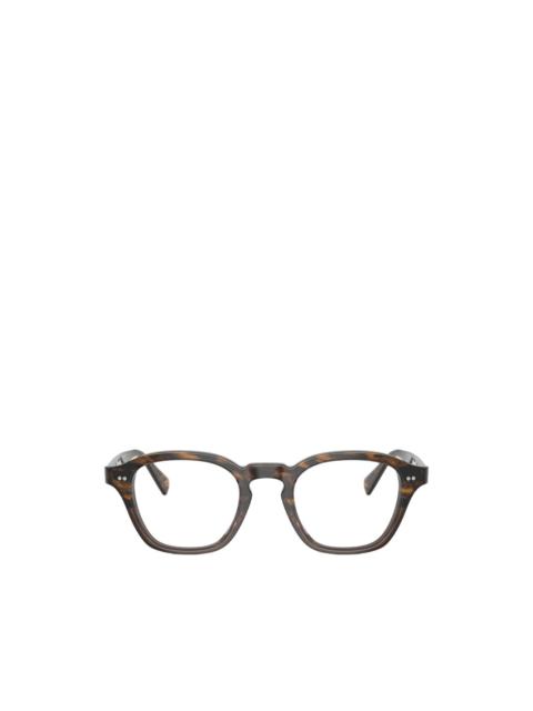 Oliver Peoples tortoiseshell-effect rectangle-frame glasses