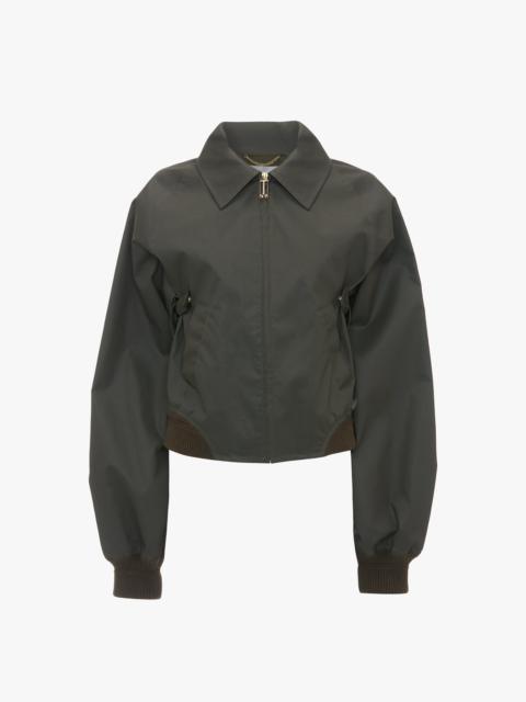 Victoria Beckham Harrington Bomber Jacket In Khaki