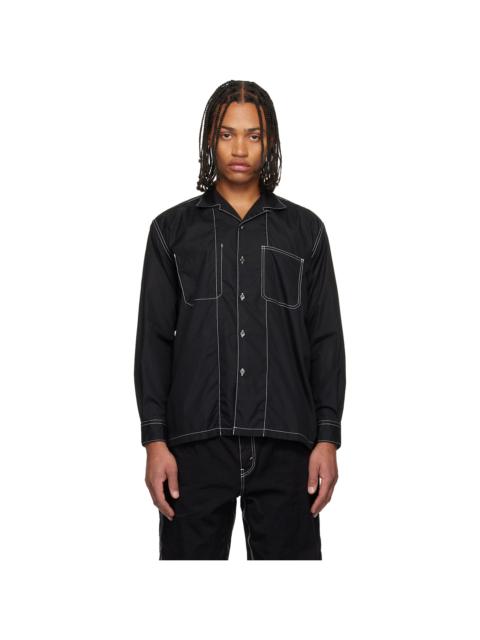 Comme des Garçons Homme Black Cotton Garment Washed Shirt