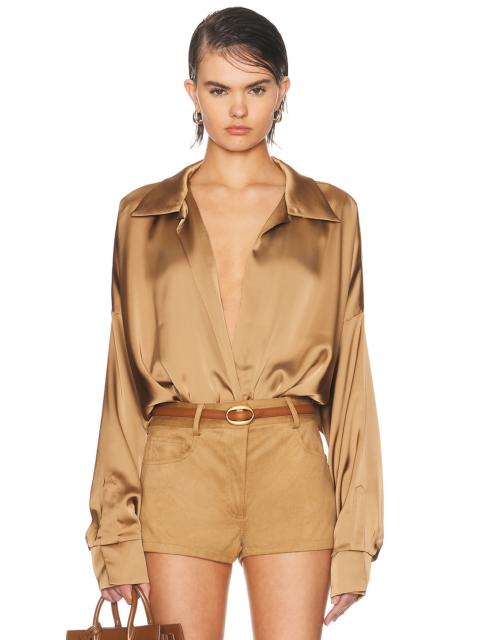NORMA KAMALI Super Oversized Boyfriend Bodysuit