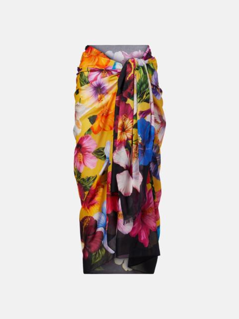 Dolce & Gabbana Floral cotton beach cover-up